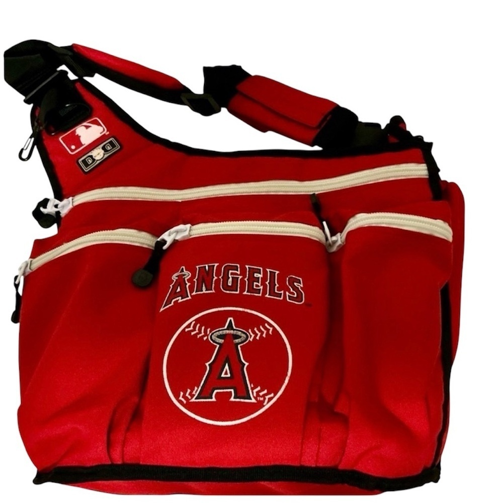 Los Angeles Angels MLB Red Duffel Bag Large Sports Travel Bag